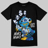 Royal Blue Sneakers DopeSkill T-Shirt Make Money Graphic Streetwear - Black