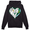 Jordan 5 “Lucky Green”  DopeSkill Hoodie Sweatshirt Heart Jordan 5 Graphic Streetwear - Black