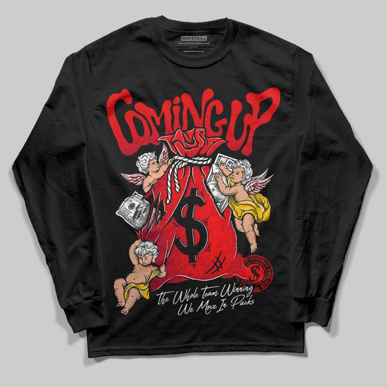 Jordan 1 Retro High OG "Satin Bred" DopeSkill Long Sleeve T-Shirt Money Bag Coming Up Graphic Streetwear - Black