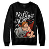 Jordan 3 Fire Red DopeSkill Sweatshirt New No Days Off Graphic Streetwear - Black