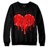 Jordan 1 Retro High OG "Satin Bred" DopeSkill Sweatshirt Slime Drip Heart Graphic Streetwear - Black