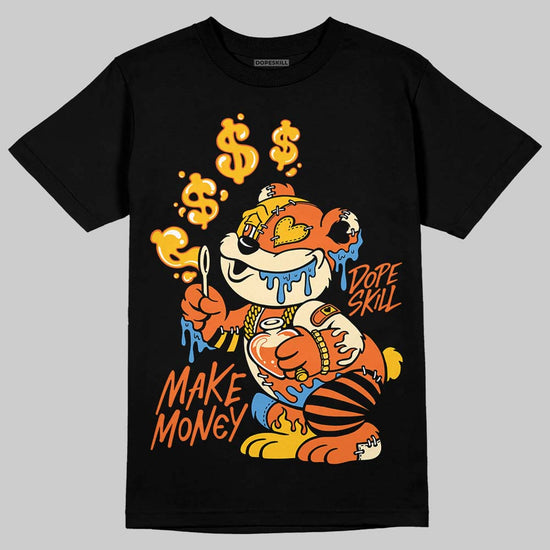 Orange, Black and White Sneakers DopeSkill T-Shirt Make Money Graphic Streetwear - Black