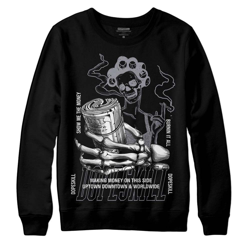 Jordan 14 Retro 'Stealth' DopeSkill Sweatshirt Show Me The Money Graphic Streetwear - Black