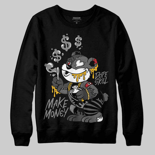 Jordan 4 “Black Cat” (2025) DopeSkill Sweatshirt Make Money Graphic Streetwear - Black