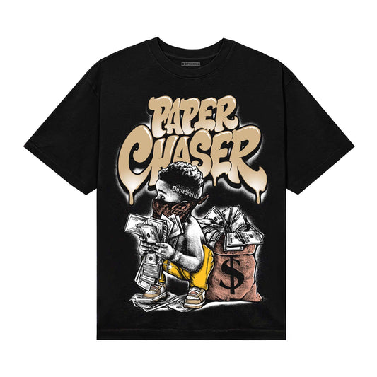 TAN Sneakers DopeSkill T-Shirt Paper Chaser Boy Graphic Streetwear - Black