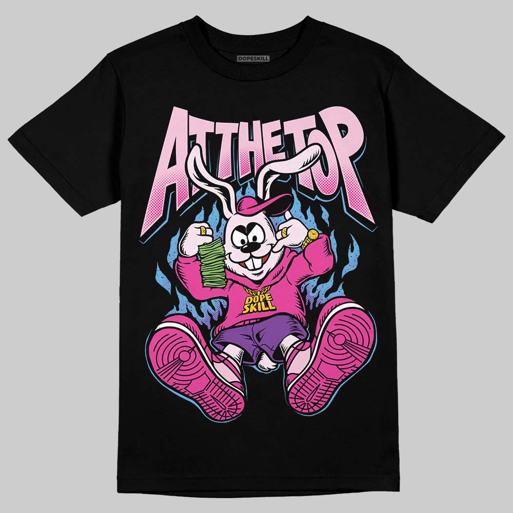 Pink Sneakers DopeSkill T-Shirt At The Top Graphic Streetwear - Black