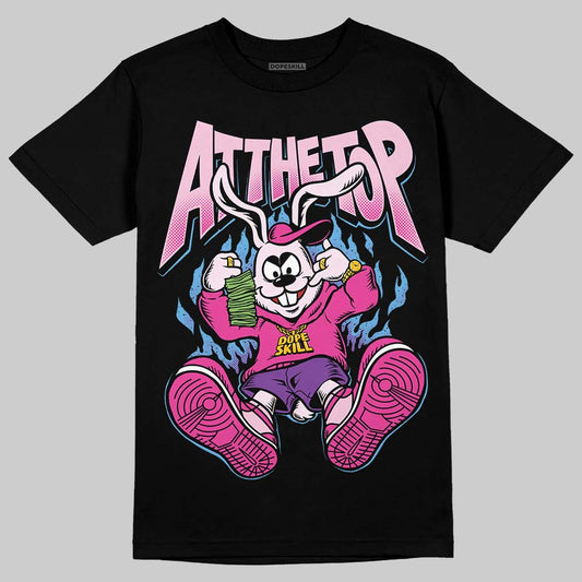 Pink Sneakers DopeSkill T-Shirt At The Top Graphic Streetwear - Black