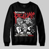 Jordan 4 “Flight Club” DopeSkill Sweatshirt Distorted Realms Graphic Streetwear - Black
