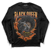 Jordan 12 Retro Brilliant Orange DopeSkill Long Sleeve T-Shirt New Black Queen Graphic Streetwear - Black