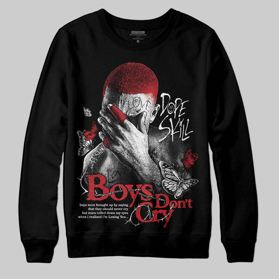 Jordan 1 High OG “Ruby” DopeSkill Sweatshirt Boys Don't Cry Graphic Streetwear - Black