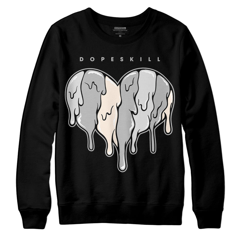 Dunk Low Cool Grey DopeSkill Sweatshirt Slime Drip Heart Graphic Streetwear - Black