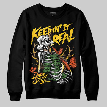 Yellow Sneakers DopeSkill Sweatshirt Keepin' It Real Graphic Streetwear - Black