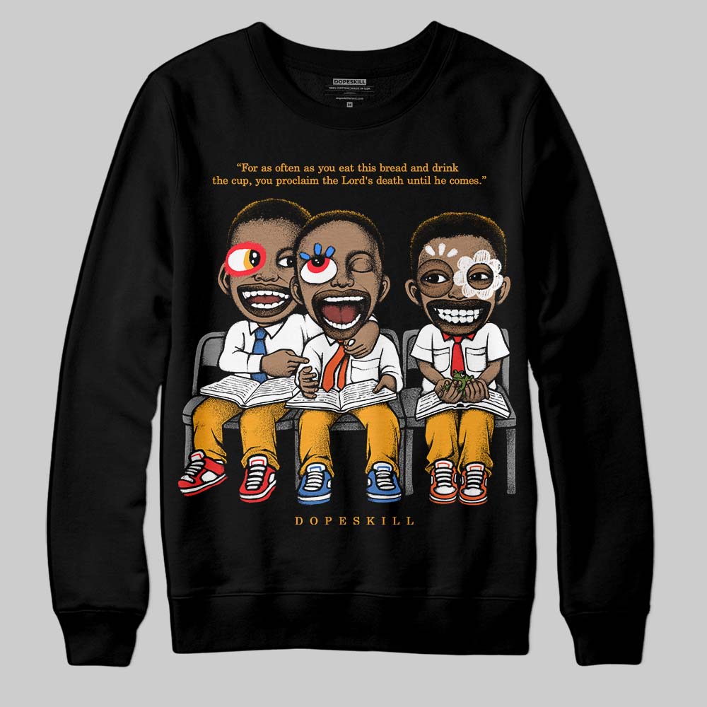 Jordan 12 Retro Black Taxi DopeSkill Sweatshirt First Sunday Graphic Streetwear - Black