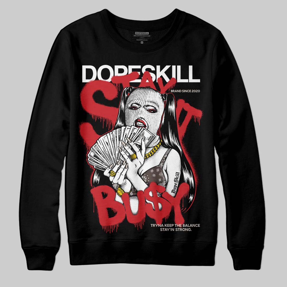 Adidas Samba OG Cloud White Better Scarlet Supplier Colour DopeSkill Sweatshirt Stay It Busy Graphic Streetwear - Black