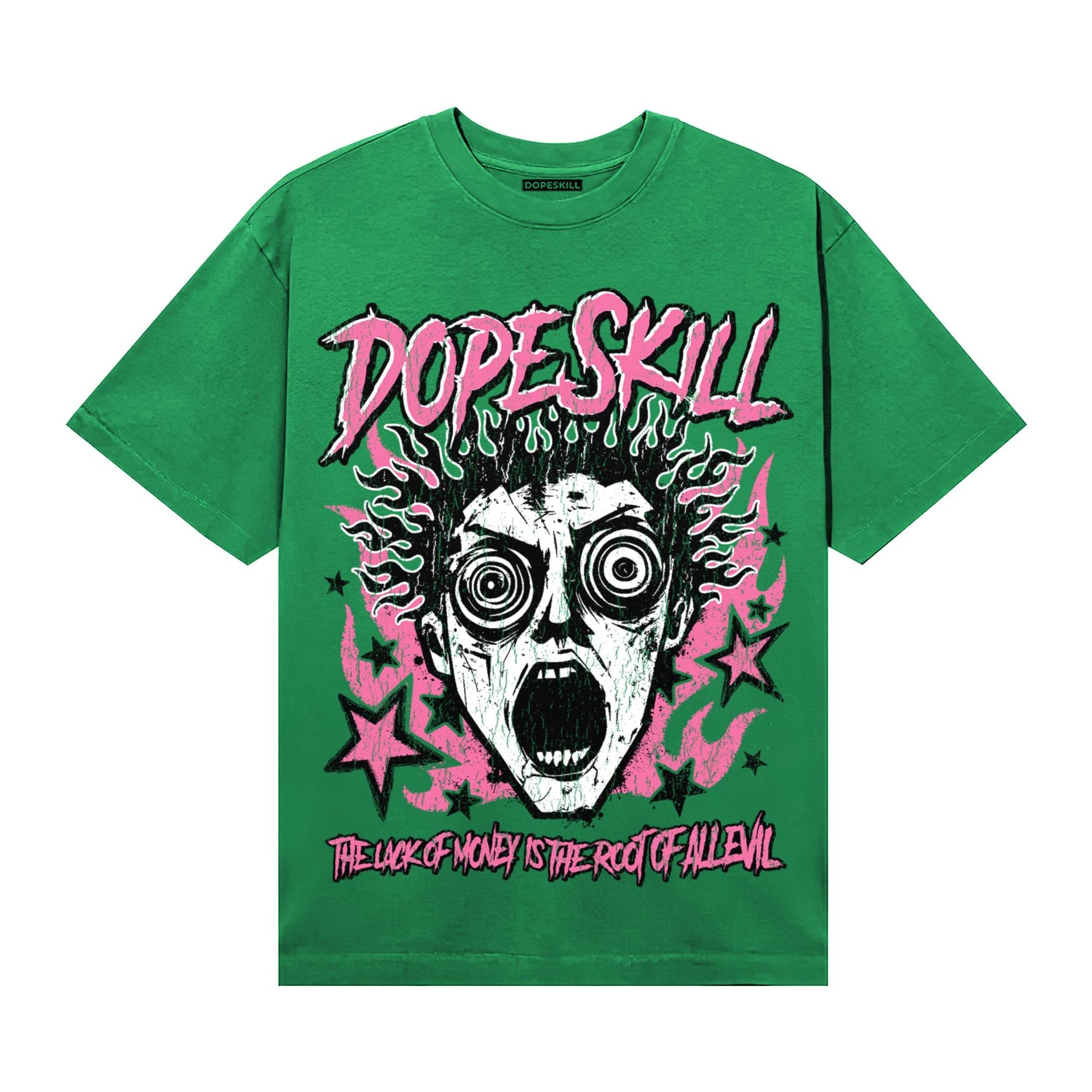 Green Sneakers DopeSkill T-Shirt Root of Evil Graphic Streetwear - irish Green