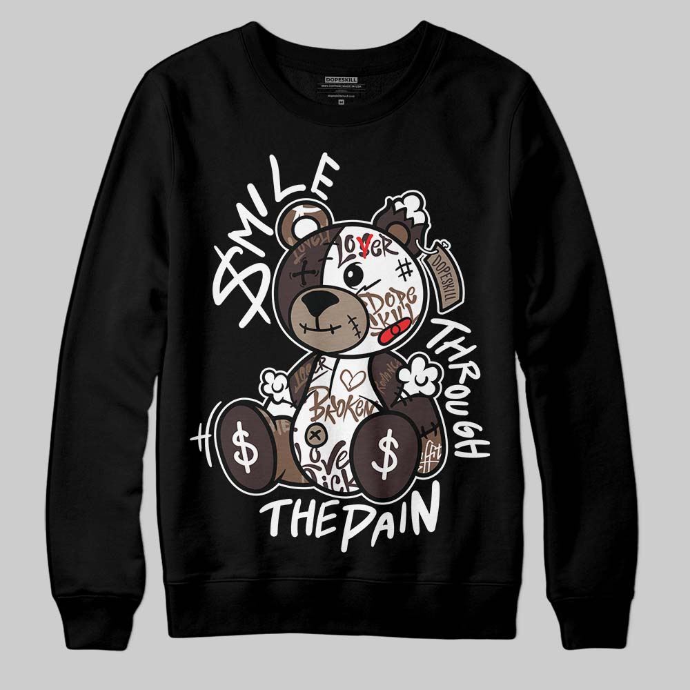 SoleFly x Air Jordan 12 Retro SP 'Cafecito/Baroque Brown' DopeSkill Sweatshirt Smile Through The Pain Graphic Streetwear - Black