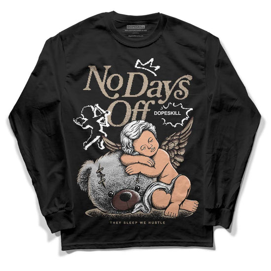 Jordan 1 High OG “Latte” DopeSkill Long Sleeve T-Shirt New No Days Off Graphic Streetwear - Black