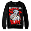 Jordan 11 Retro Cherry DopeSkill Sweatshirt Stay It Busy Graphic Streetwear - Black 