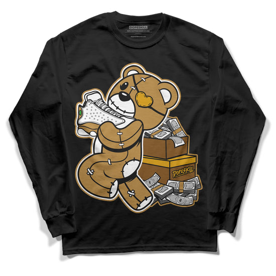 Jordan 13 Wheat 2023 DopeSkill Long Sleeve T-Shirt Bear Steals Sneaker Graphic Streetwear - Black