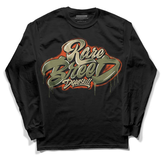 Olive Sneakers DopeSkill Long Sleeve T-Shirt Rare Breed Type Graphic Streetwear - Black