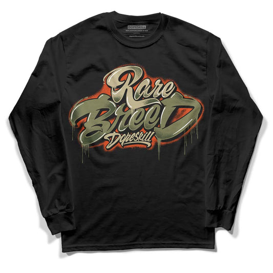 Olive Sneakers DopeSkill Long Sleeve T-Shirt Rare Breed Type Graphic Streetwear - Black