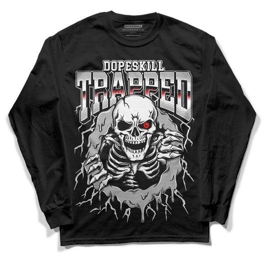 Jordan 1 Low OG “Shadow” DopeSkill Long Sleeve T-Shirt Trapped Halloween Graphic Streetwear - Black