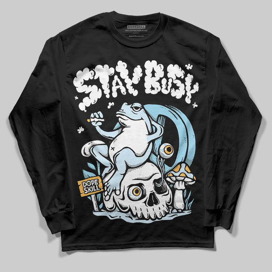 Vans Knu Stack Vintage Satin Dream Blue DopeSkill Long Sleeve T-Shirt Stay Busy Graphic Streetwear - Black