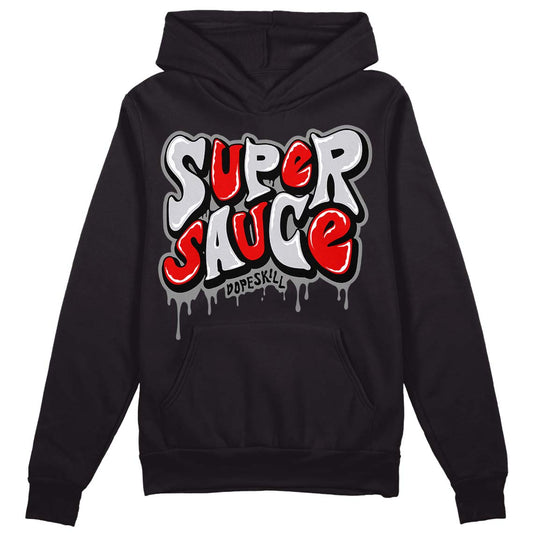 Jordan 2 Retro "Black Cement" DopeSkill Hoodie Sweatshirt Super Sauce Graphic Streetwear - Black