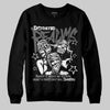 Jordan 4 “Black Cat” (2025) DopeSkill Sweatshirt Distorted Realms Graphic Streetwear - Black