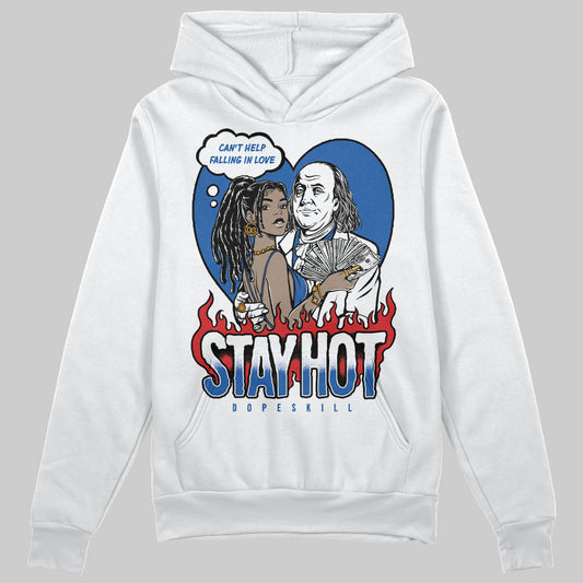 Jordan 12 “Blueberry” DopeSkill Hoodie Sweatshirt Stay Hot Graphic Streetwear - White