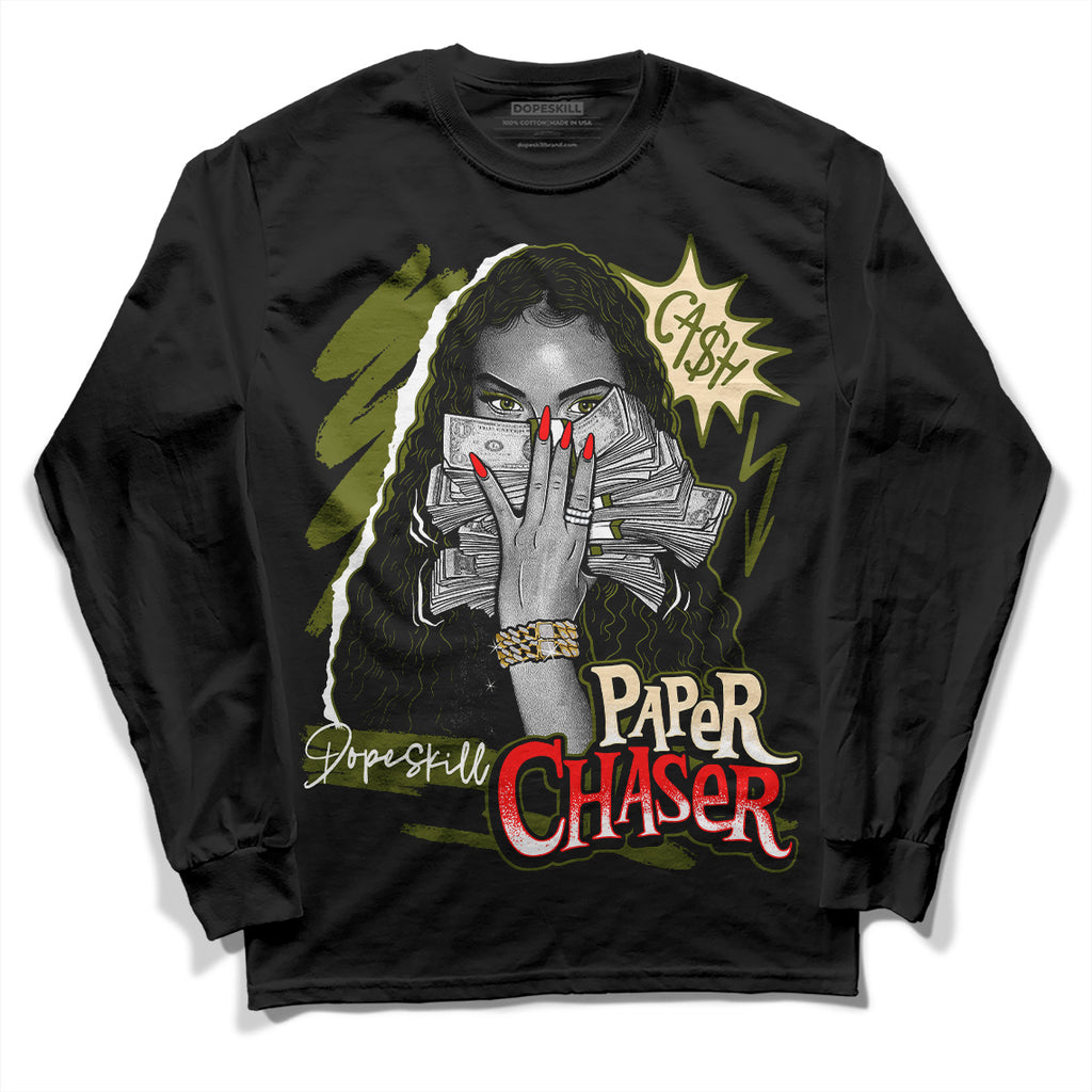 Travis Scott x Jordan 1 Low OG “Olive” DopeSkill Long Sleeve T-Shirt NPC Graphic Streetwear - Black