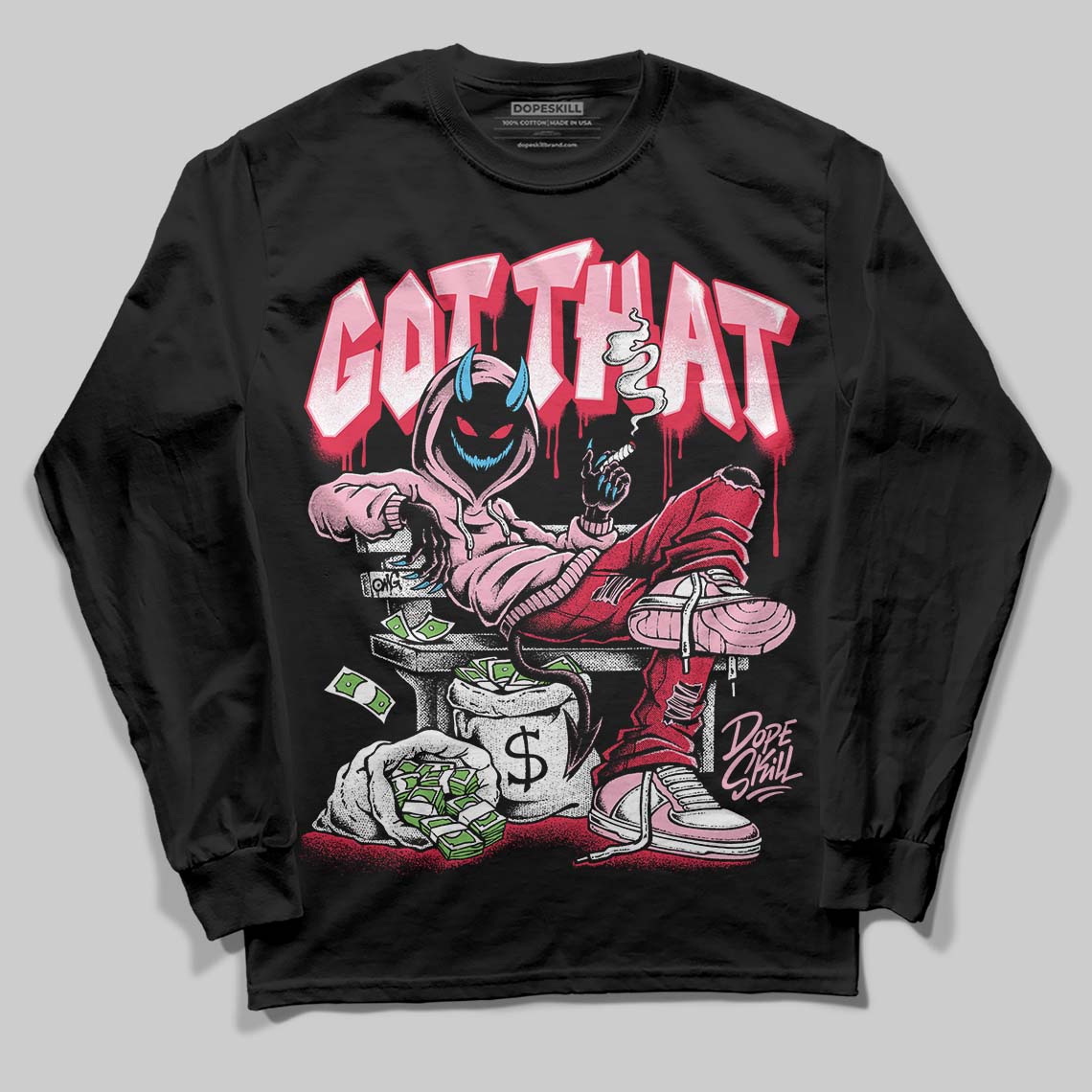 Dunk Low Valentine's Day (2026) DopeSkill Long Sleeve T-Shirt Got That Graphic Streetwear - Black