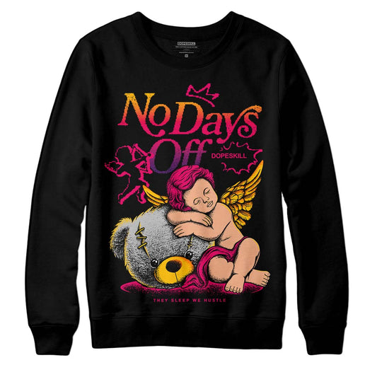 Jordan 3 Retro SP J Balvin Medellín Sunset DopeSkill Sweatshirt New No Days Off Graphic Streetwear - Black