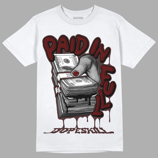 Jordan 12 x A Ma Maniére DopeSkill T-Shirt Paid In Full Graphic Streetwear - White 