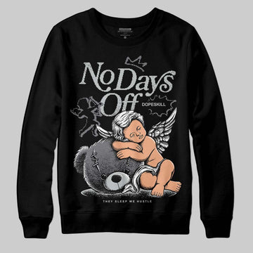 Jordan 4 “Fear” DopeSkill Sweatshirt New No Days Off Graphic Streetwear - Black