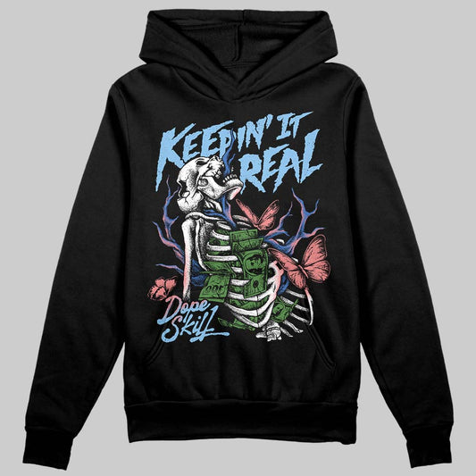 University Blue Sneakers DopeSkill Hoodie Sweatshirt Keepin' It Real Graphic Streetwear - Black
