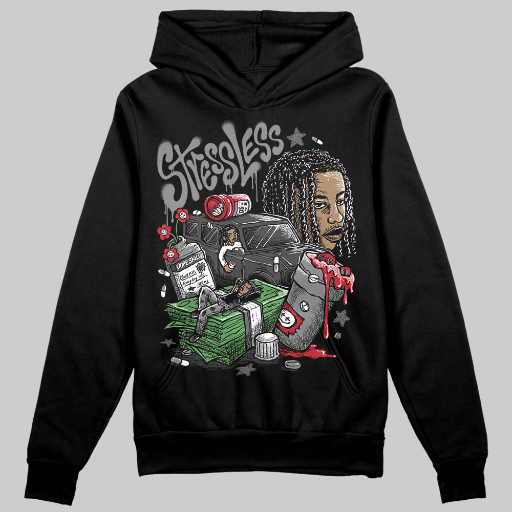 Jordan 4 “Black Cat” (2025) DopeSkill Hoodie Sweatshirt Stressless Graphic Streetwear - Black
