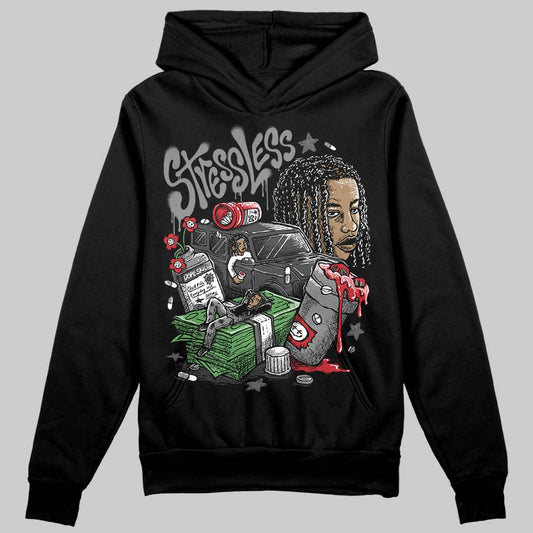 Jordan 4 “Black Cat” (2025) DopeSkill Hoodie Sweatshirt Stressless Graphic Streetwear - Black