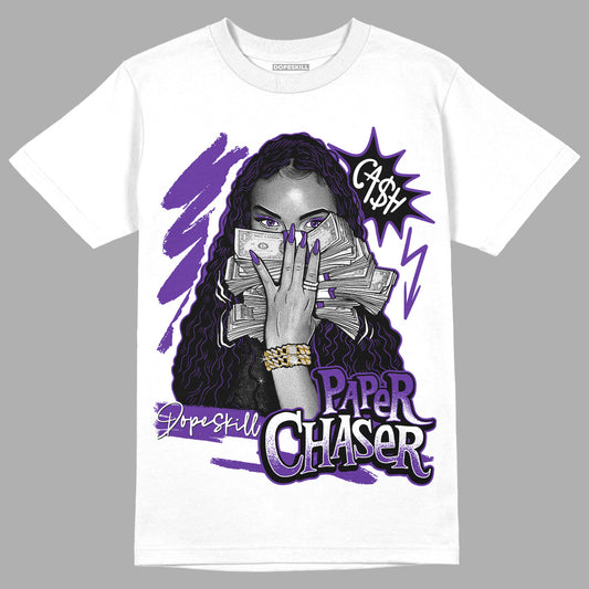 Jordan 13 Court Purple DopeSkill T-Shirt NPC Graphic Streetwear - White 