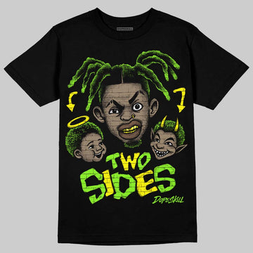 Neon Green Sneakers DopeSkill T-Shirt Two Sides Graphic Streetwear - Black