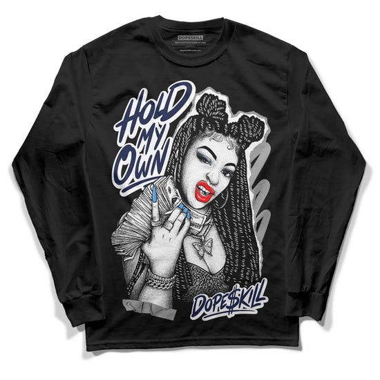 Jordan 3 "Midnight Navy" DopeSkill Long Sleeve T-Shirt New H.M.O Graphic Streetwear - Black