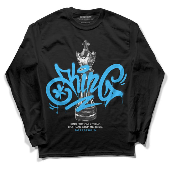 Jordan 1 High Retro OG “University Blue” DopeSkill Long Sleeve T-Shirt King Chess Graphic Streetwear - Black