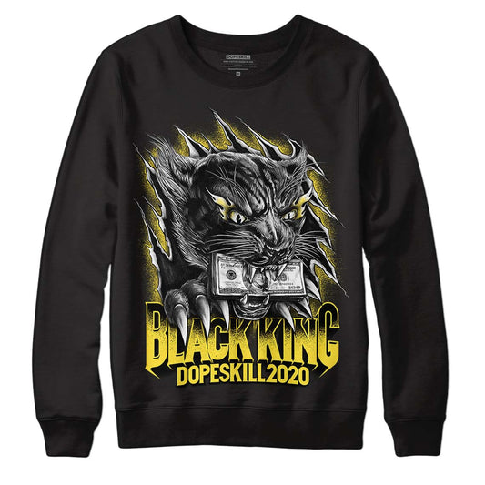 Jordan 11 Low 'Yellow Snakeskin' DopeSkill Sweatshirt Black King Graphic Streetwear - Black