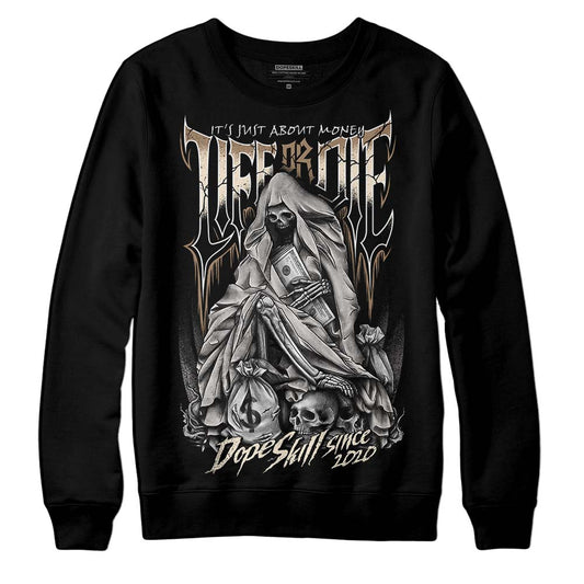 Jordan 5 SE “Sail” DopeSkill Sweatshirt Life or Die Graphic Streetwear - black