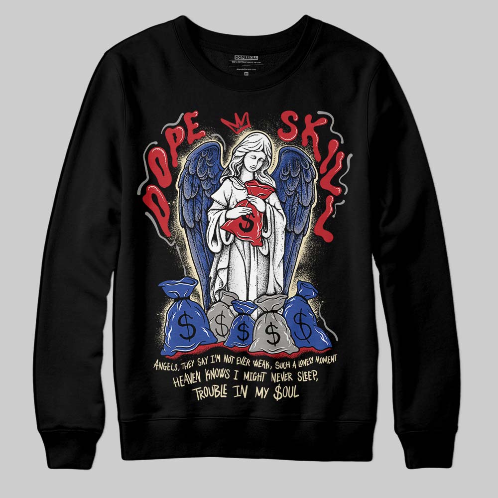 Jordan 4 “Rare Air” DopeSkill Sweatshirt Angels Graphic Streetwear - Black