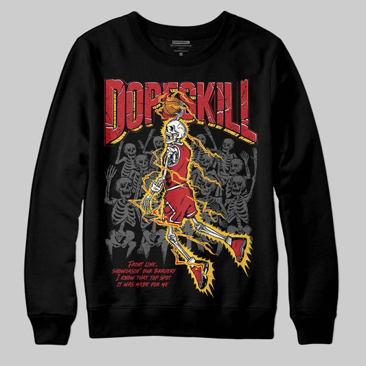 Jordan 14 Retro Ferrari (2025) DopeSkill Sweatshirt Thunder Dunk Graphic Streetwear - Black