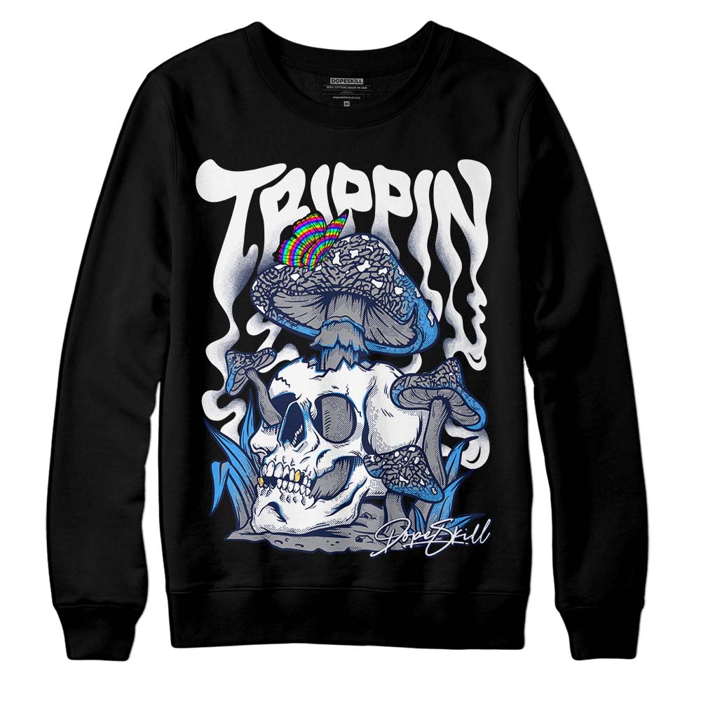 Jordan Spiz’ike Low “White/Obsidian” DopeSkill Sweatshirt Trippin Graphic Streetwear - Black