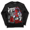 Jordan 1 Retro Low "Black Toe" DopeSkill Long Sleeve T-Shirt Drip'n Never Tripp'n Graphic Streetwear - Black