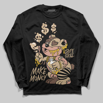 TAN Sneakers DopeSkill Long Sleeve T-Shirt Make Money Graphic Streetwear - Black