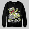 Jordan 5 “Luminous Green” DopeSkill Sweatshirt Born To Be Rich Graphic Streetwear - Black